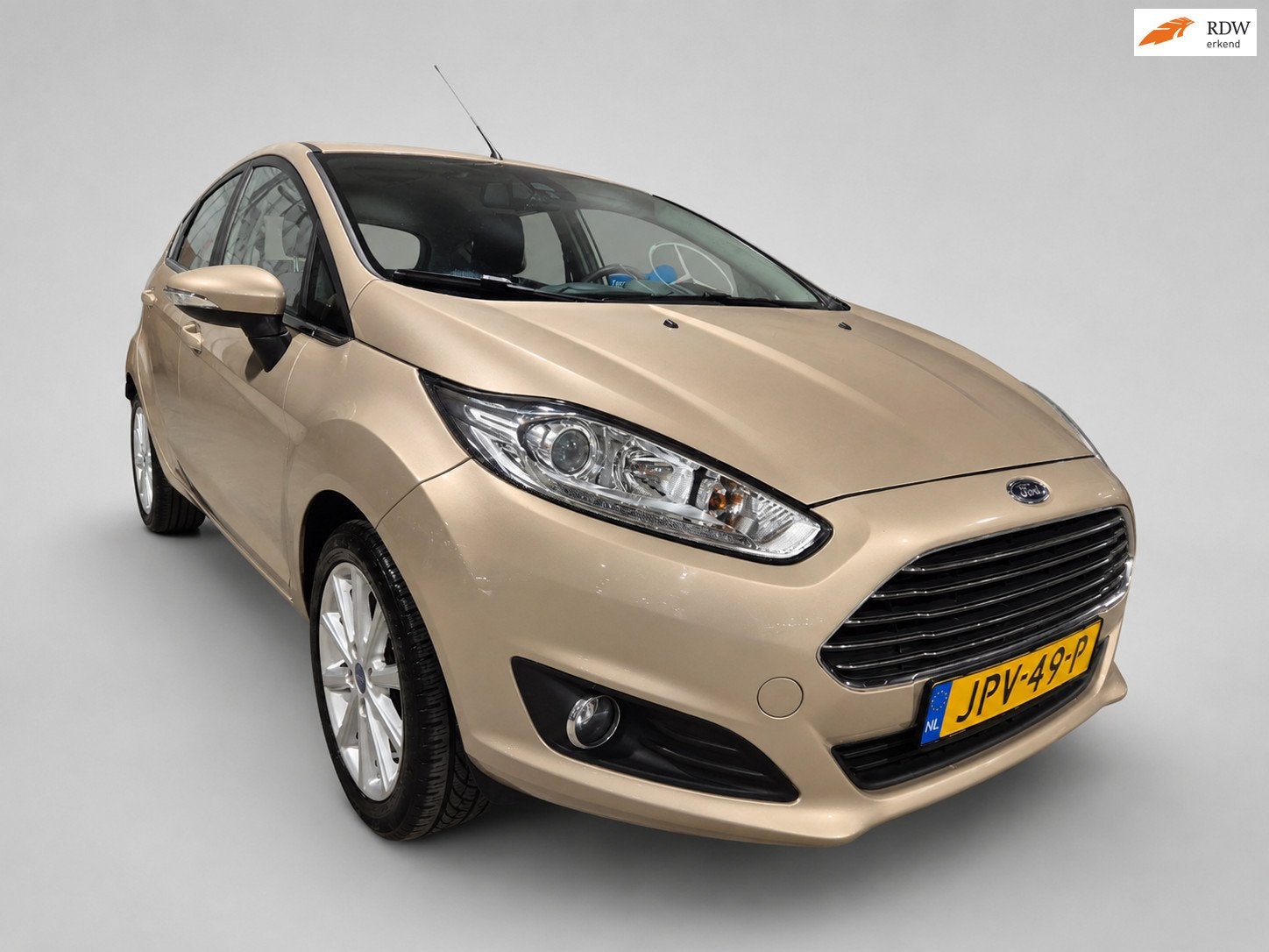 Ford FIESTA 1.0 Titanium - 5 drs - Climate Control - Bluetoo, Auto's, Voorwielaandrijving, Stof, 525 kg, Bruin