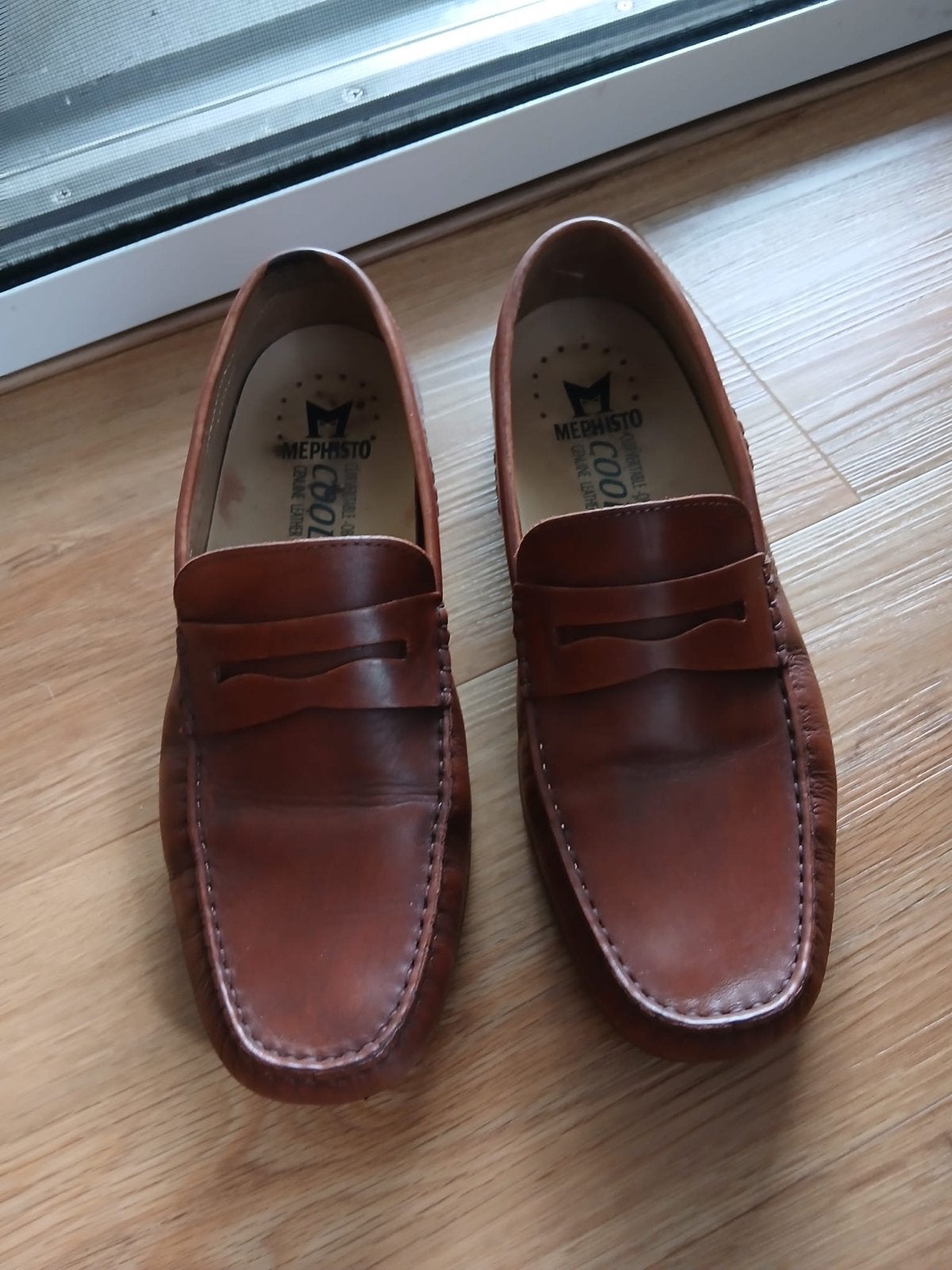 Mephisto Cool-Air bruine leren loafers - Maat 44, Kleding | Heren, Schoenen, Loafers, Bruin, Ophalen of Verzenden, Zo goed als nieuw