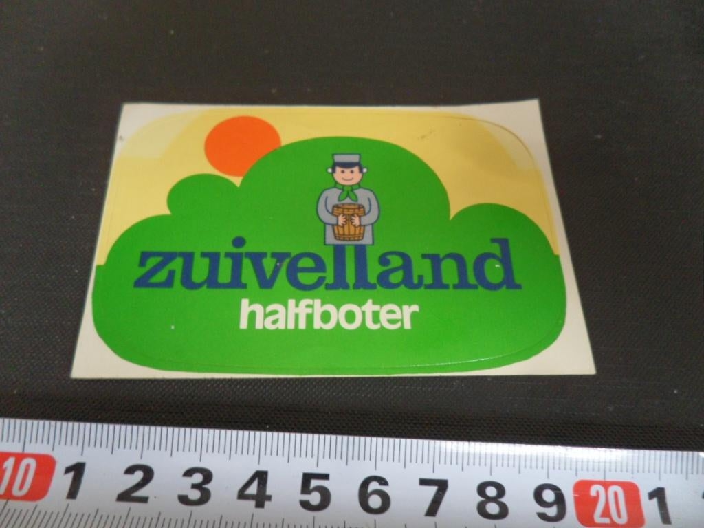 sticker logo boer ZUIVELLAND halfboter, Verzamelen, Stickers, Ophalen, Zo goed als nieuw