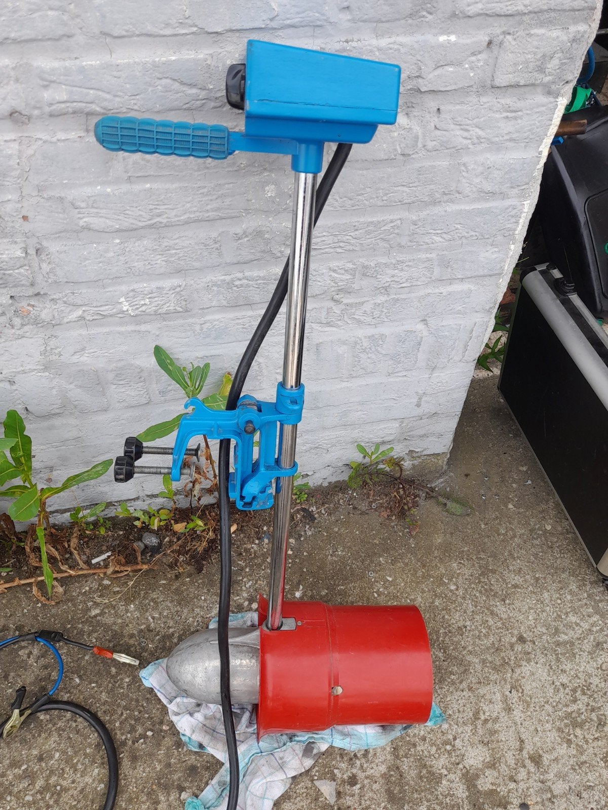 Vintage elektromotor voor bootje., Ophalen of Verzenden, Gebruikt, Gereedschap