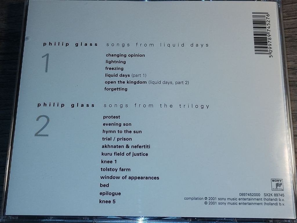 Philip Glass - Songs [2 CD], Cd's en Dvd's, Ophalen of Verzenden, Zo goed als nieuw