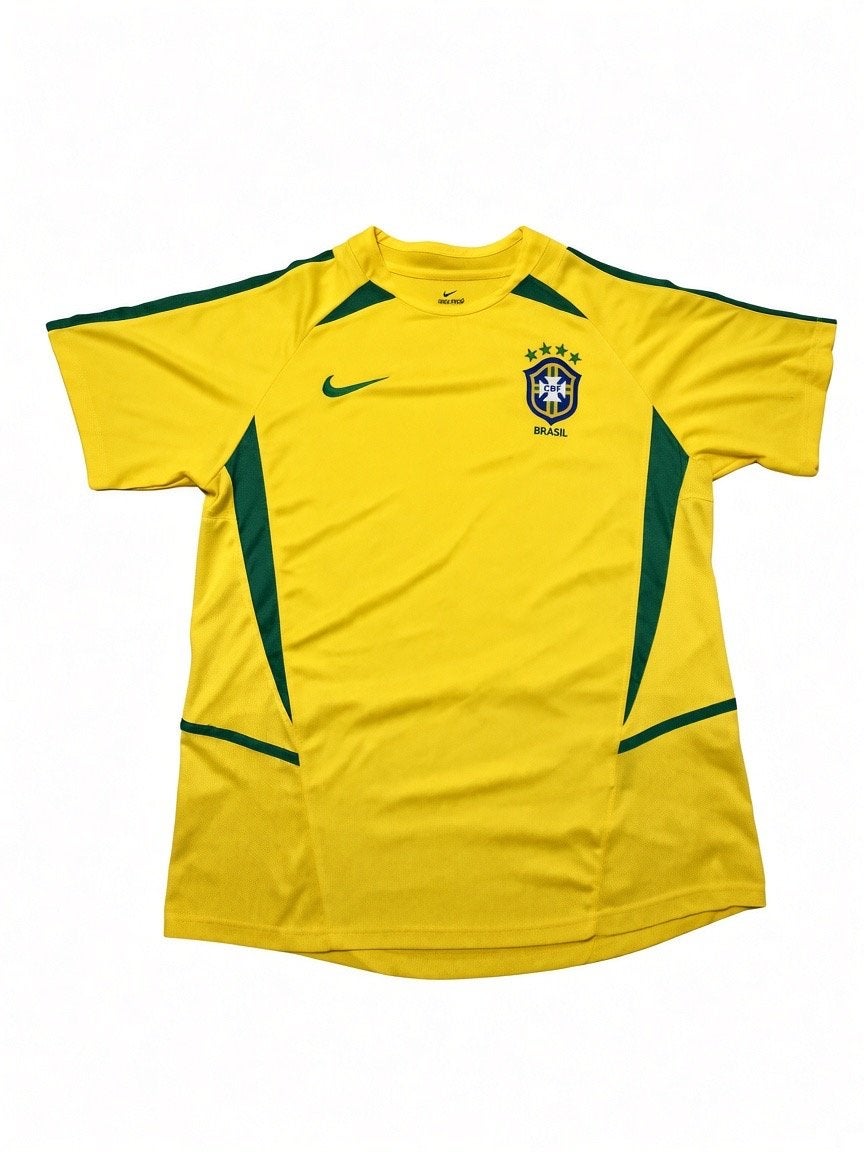 Vintage Nike Brazilië Voetbalshirt - Geel/Groen, Geel, Ophalen of Verzenden, Voetbal, Maat 56/58 (XL)