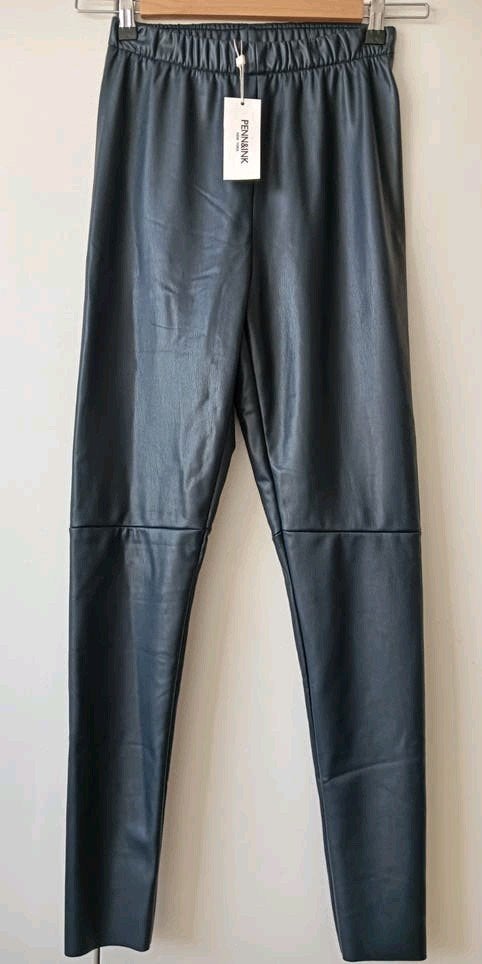 Penn & Ink vegan donkerblauwe leren legging maat 36 NIEUW, Pinko, Blauw, Nieuw, Ophalen of Verzenden