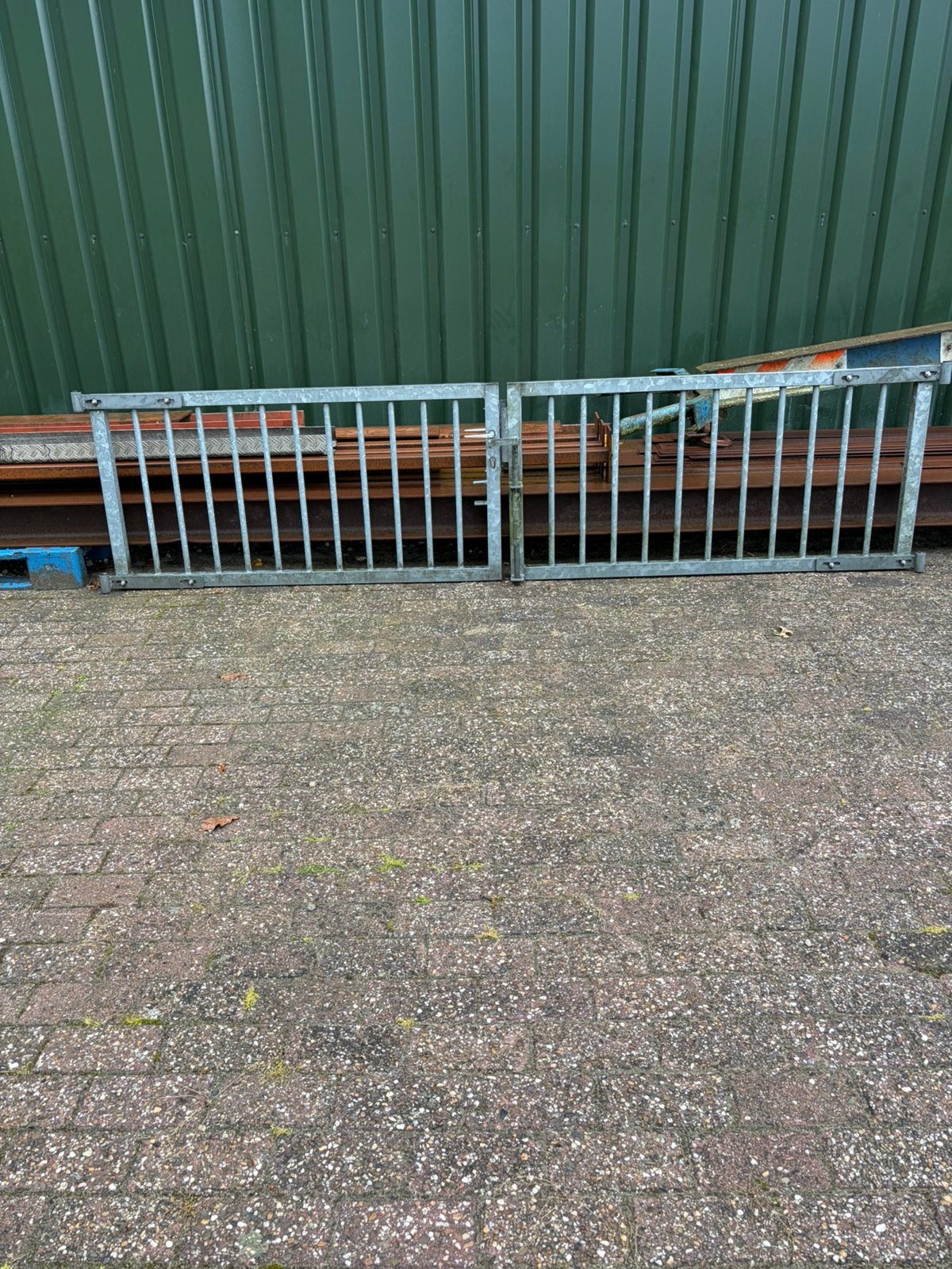 Hekwerk met poort, Tuin en Terras, Tuinpoorten, Ophalen, Gebruikt, Minder dan 100 cm, IJzer