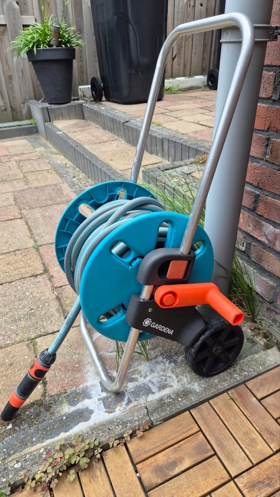 gardena tuinslang op haspel, Tuin en Terras, Ophalen of Verzenden, Zo goed als nieuw, Tuinslang