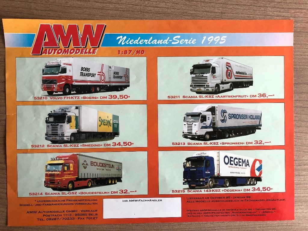 AMW BROCHURE EN FLYERS, Ophalen of Verzenden, Nieuw, Bus of Vrachtwagen, AWM