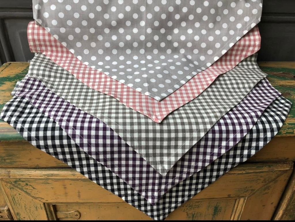 tafellopers rozen ruiten dots clayre&eef groen taupe grijs, Ophalen of Verzenden