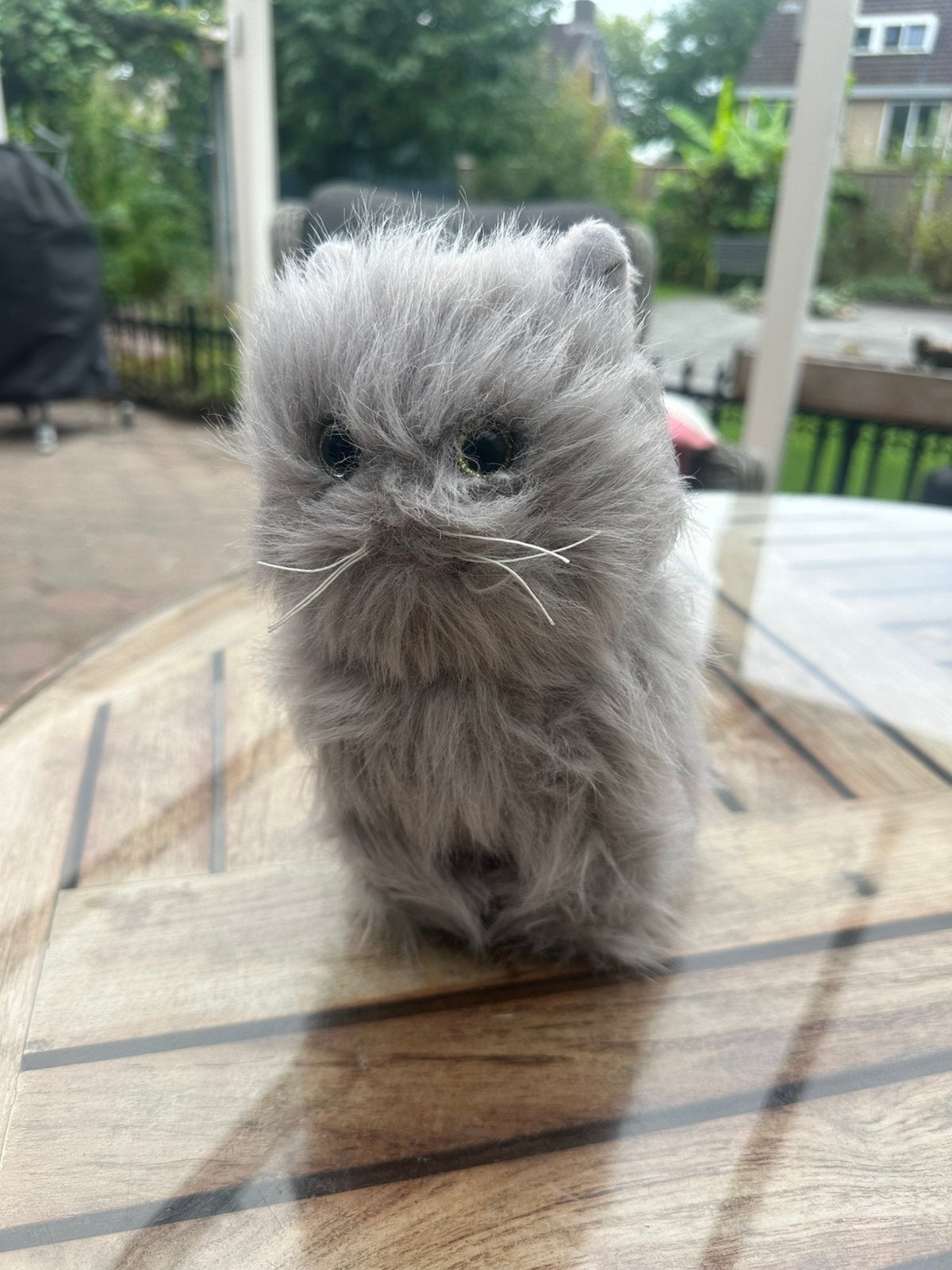 Schattige grijze kattenknuffel van Pets2Cuddle, Overige merken, Overige karakters, Grijs, Ophalen of Verzenden