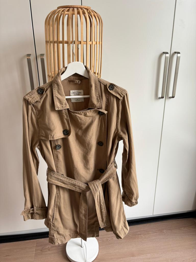 Abercrombie & Fitch trenchcoat, Ophalen of Verzenden, Gedragen, Maat 36 (S), Beige