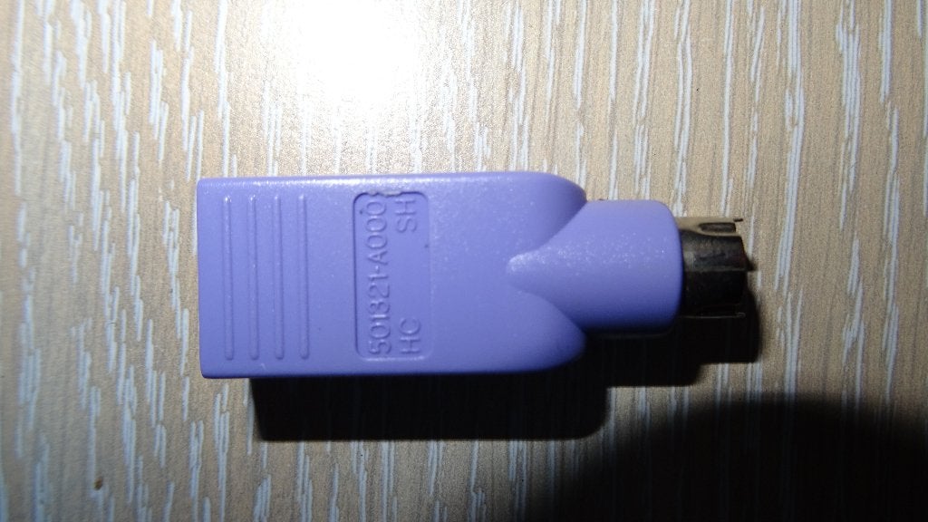 USB naar PS/2 adapter – toetsenbord/muis – paars, Ophalen of Verzenden, Zo goed als nieuw
