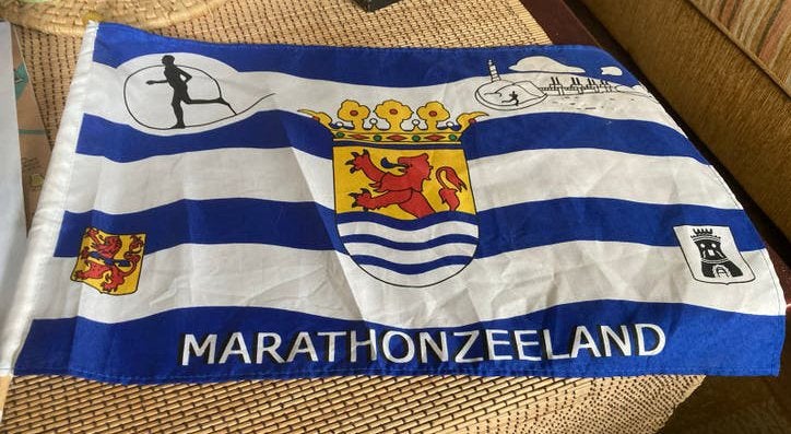 Vlag Marathon Zeeland, 48x29 cm, Diversen, Ophalen of Verzenden