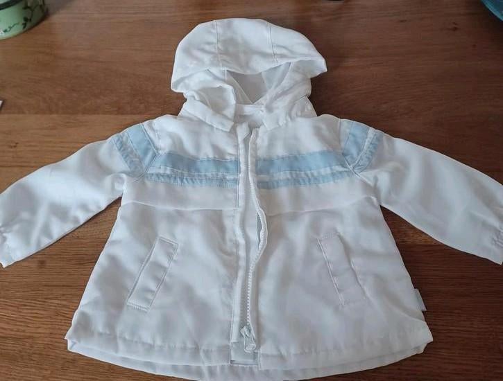 Tutto Piccolo zomerjasje mt 62 wit/blauw, kapuchon kan eraf, Ophalen of Verzenden, Zo goed als nieuw, Jongetje of Meisje, Jasje