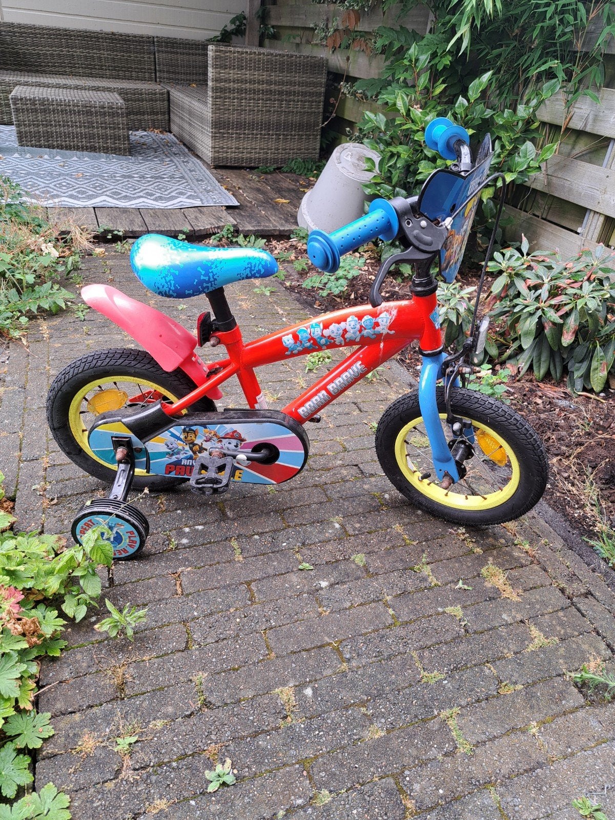 Paw Patrol kinderfiets met zijwieltjes - 12 inch, Fietsen en Brommers, Fietsen | Kinderfietsjes, Ophalen, Paw Patrol, Zijwieltjes