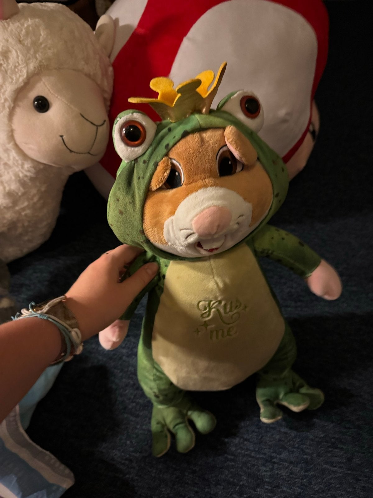 AH hamster knuffel in kikkerpak - 'Kiss me', Albert Heijn, Hamster, Ophalen of Verzenden, Zo goed als nieuw
