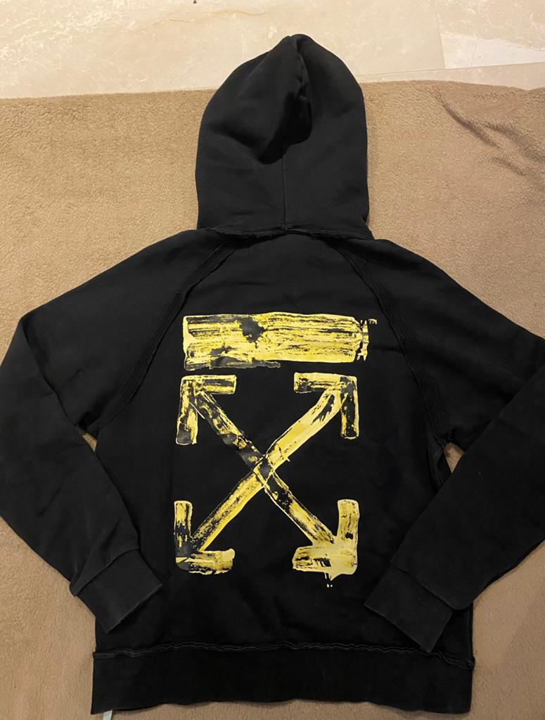 Off-White Acrylic Arrow Black Hoodie, Kleding | Heren, Truien en Vesten, Ophalen of Verzenden, Zo goed als nieuw, Maat 48/50 (M)