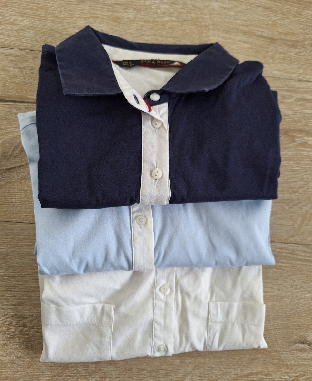 Zara Basic Poloshirts (3 stuks) - Maat S, Blauw, Ophalen of Verzenden, Maat 36 (S), Zara Basic
