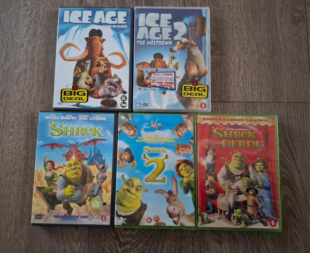 Te koop: Ice Age / Shrek & Winnie The Pooh dvd's, Cd's en Dvd's, Ophalen, Zo goed als nieuw