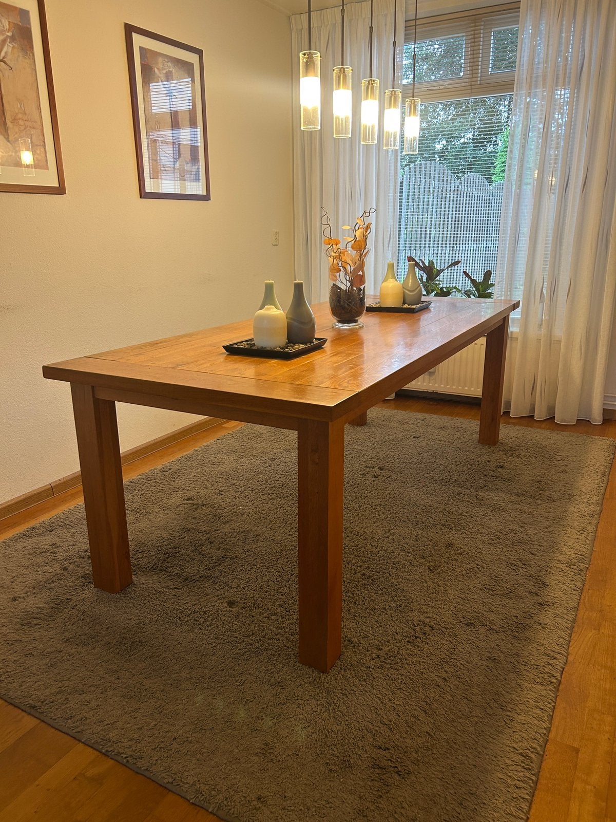 Grenen eettafel (evt. + 6 eetkamerstoelen), Huis en Inrichting, Ophalen, Gebruikt, 200 cm of meer, 50 tot 100 cm