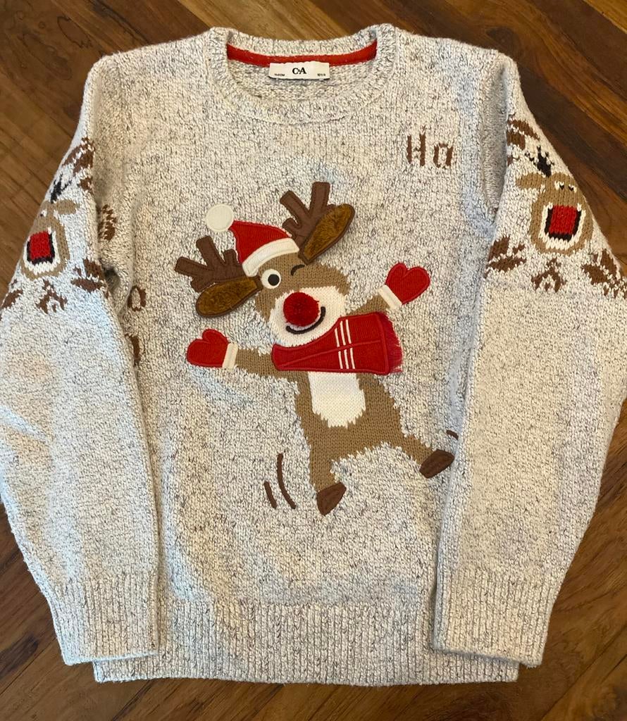 C&A Kersttrui Rendier 140CM, Ophalen of Verzenden, Gebruikt, Jongen of Meisje