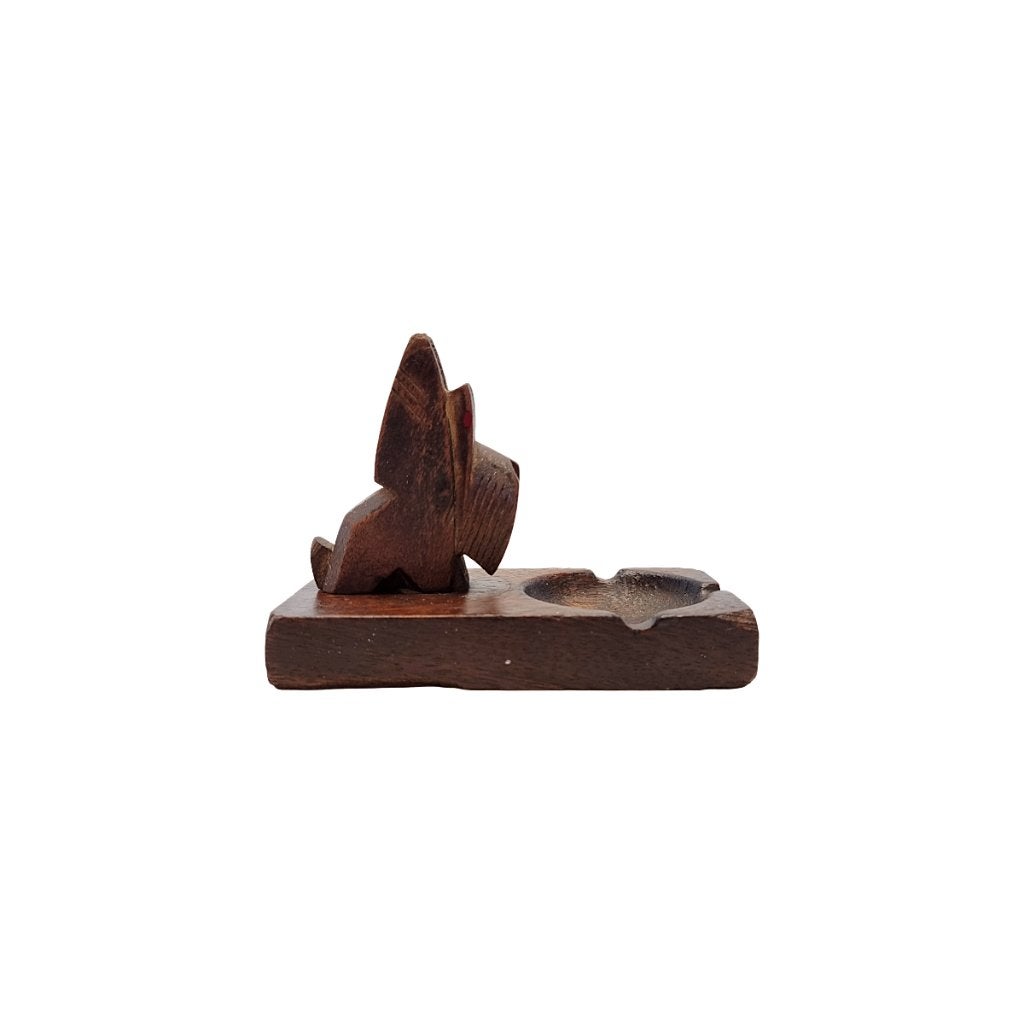 Vintage houten asbak met Schotse Terrier, jaren 50, Ophalen of Verzenden