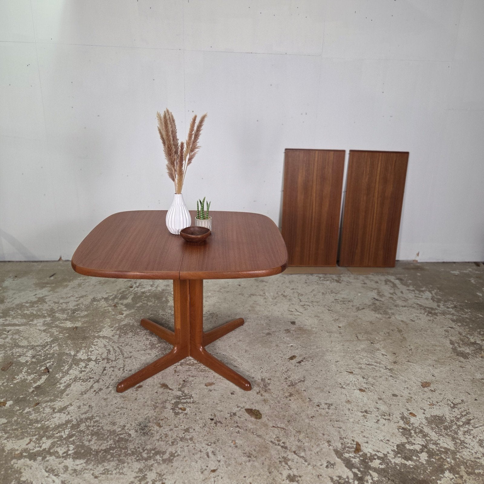 Skovby, vintage Deense verlengbare eettafel teak, jaren 60, Huis en Inrichting, Ophalen, 100 tot 150 cm, Mid Century, uittrektafel, ovale tafel, Danish, Dyrlund