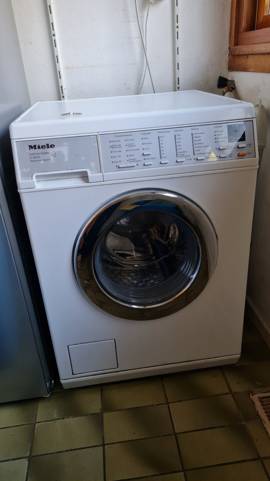 Miele wasmachine V5845 WPS, Ophalen, Gebruikt, Voorlader, 85 tot 90 cm