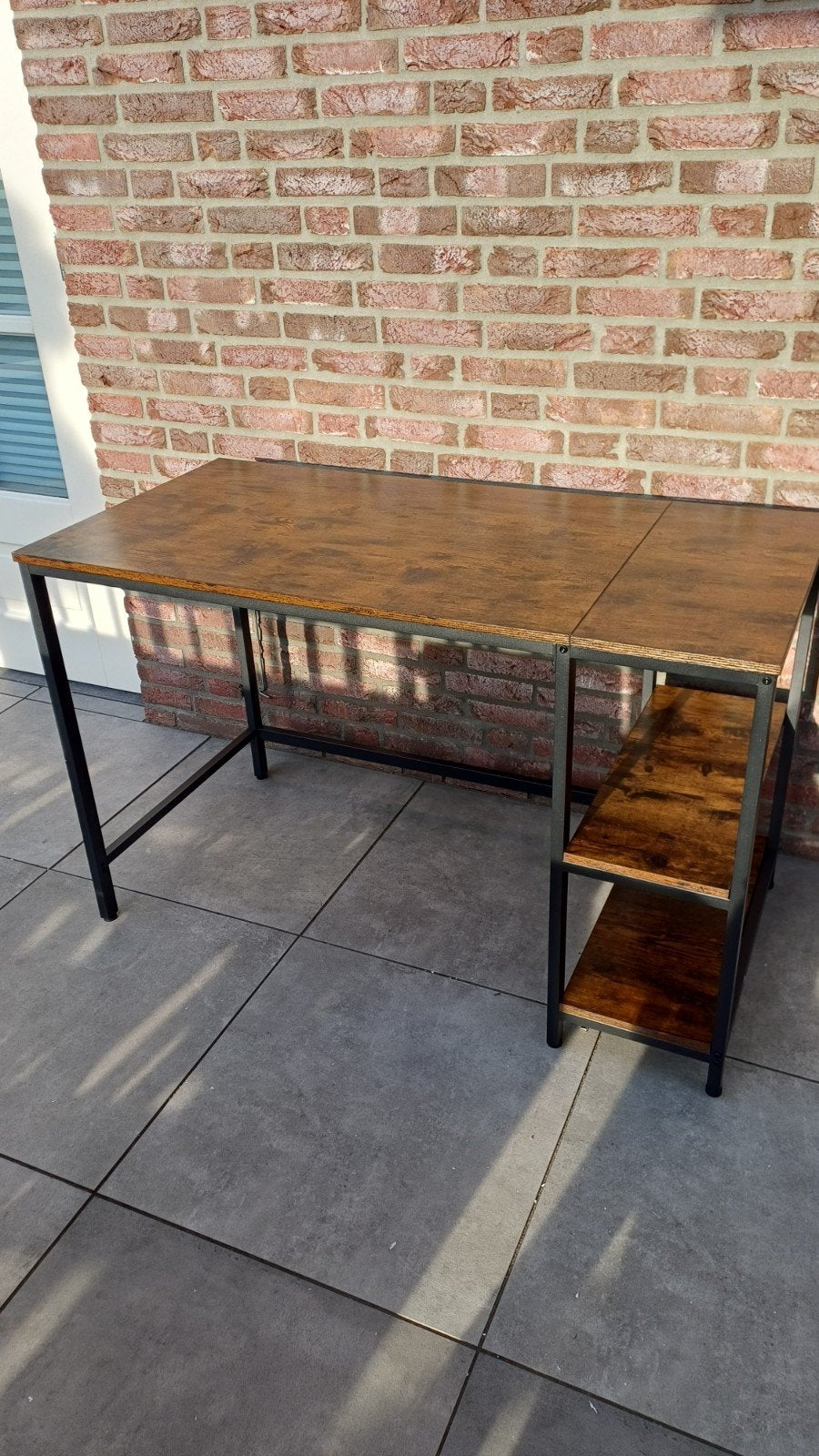 Industriële Bureau Computertafel Bartafel 120x60x76cm, Ophalen, Opbergruimte, 120 cm, Metaal