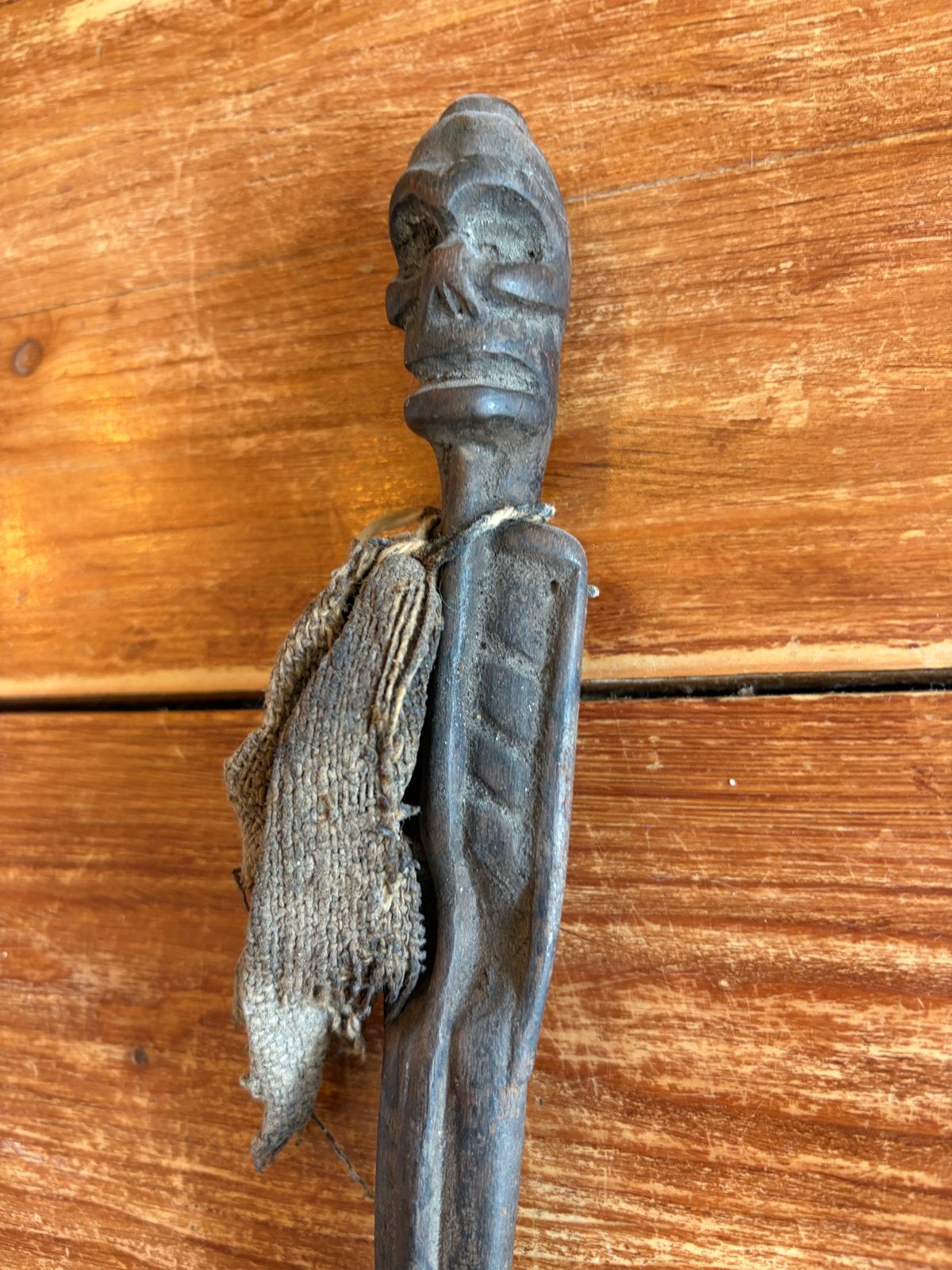 Jhakri, sjamanenphurba, Nepal / tibet - Houtsnijwerk, Bruin, Ophalen of Verzenden, 37 cm, Gesneden