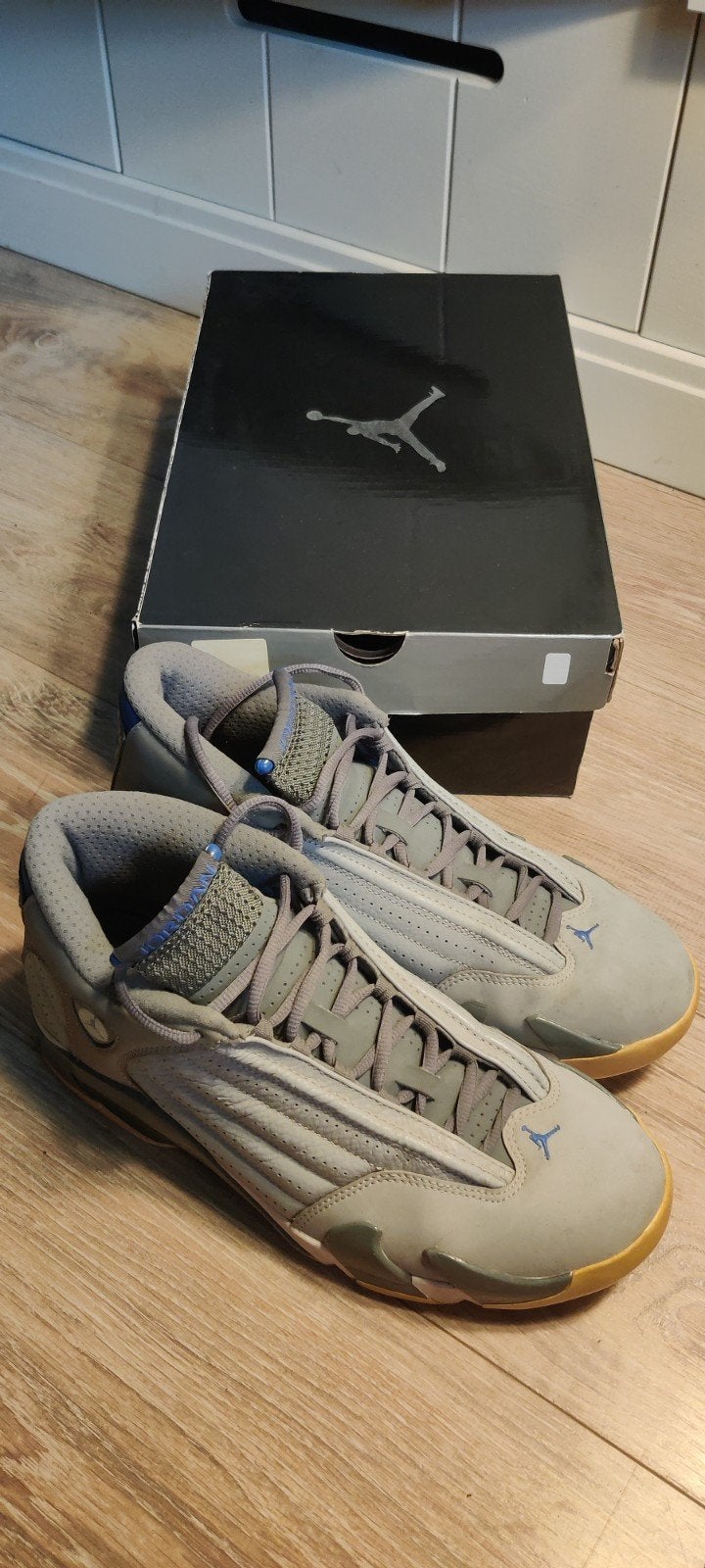 Nike Air Jordan 14 (Gray/Blue) - EU 43, Overige kleuren, Ophalen of Verzenden, Sneakers of Gympen, Gedragen