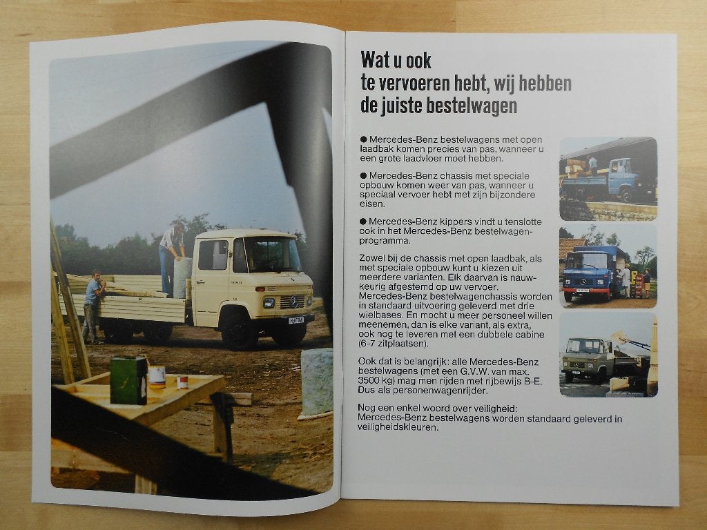 Mercedes 407 409 508 608 Brochure 1977 - 407D 508D 608D, Boeken, Zo goed als nieuw, Mercedes-Benz, Mercedes, Ophalen of Verzenden