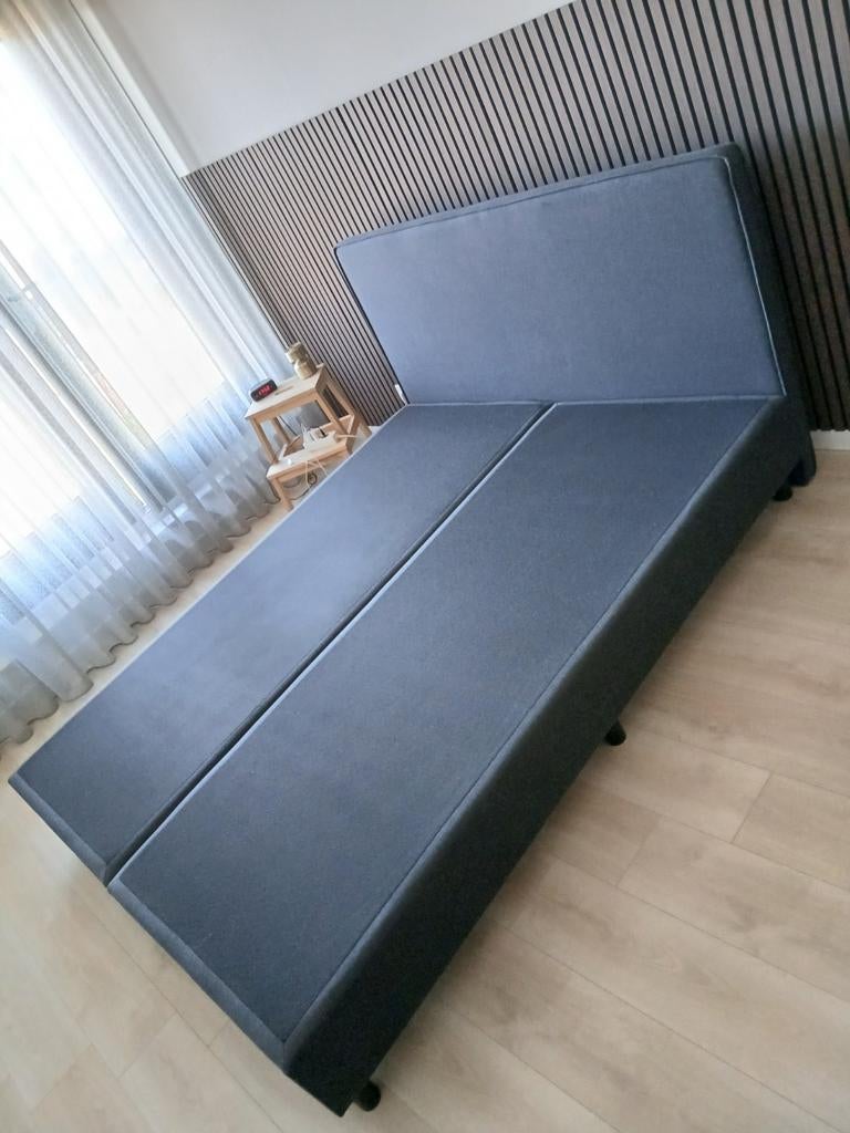 Zo goed als nieuw tweepersoons boxspring bed, Ophalen, Tweepersoons, Zo goed als nieuw, 200 cm