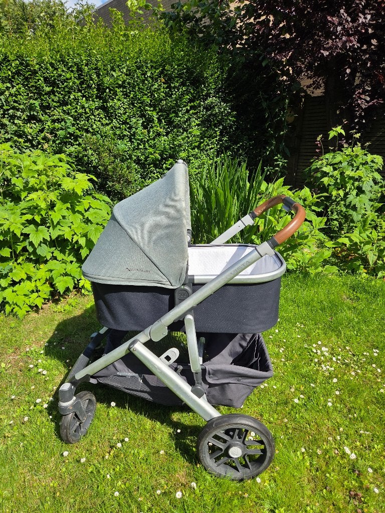 Uppababy vista kinderwagen, Gebruikt, Verstelbare duwstang, Combiwagen, Ophalen