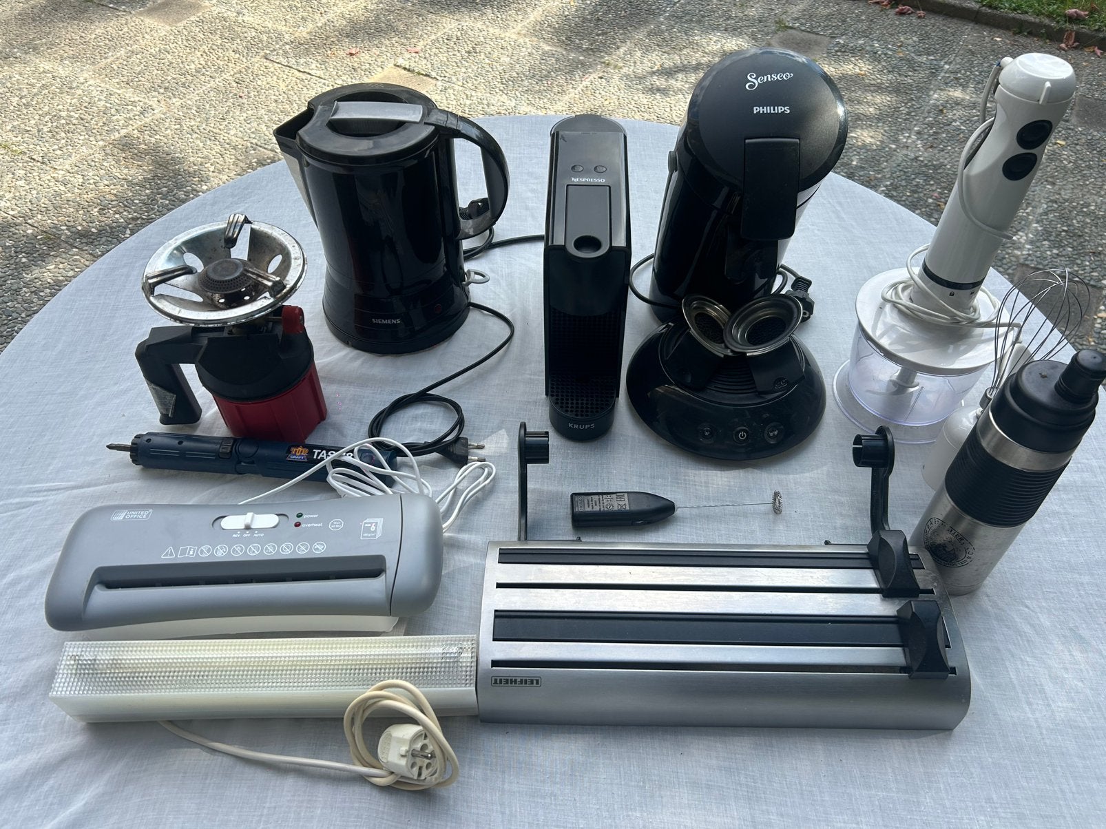 Koffie misschien en verschillende spolen, Ophalen, Koffiepads en cups, Gebruikt, Espresso apparaat