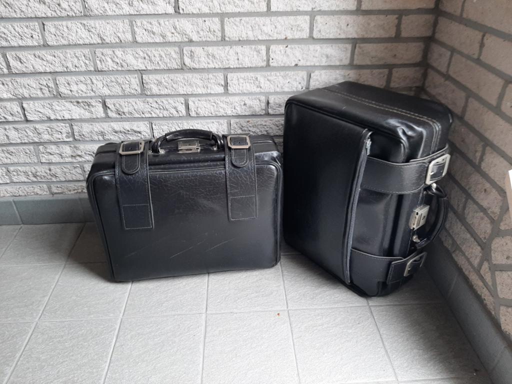 Vintage zwarte  pilotenkoffers. Per stuk:, Ophalen of Verzenden