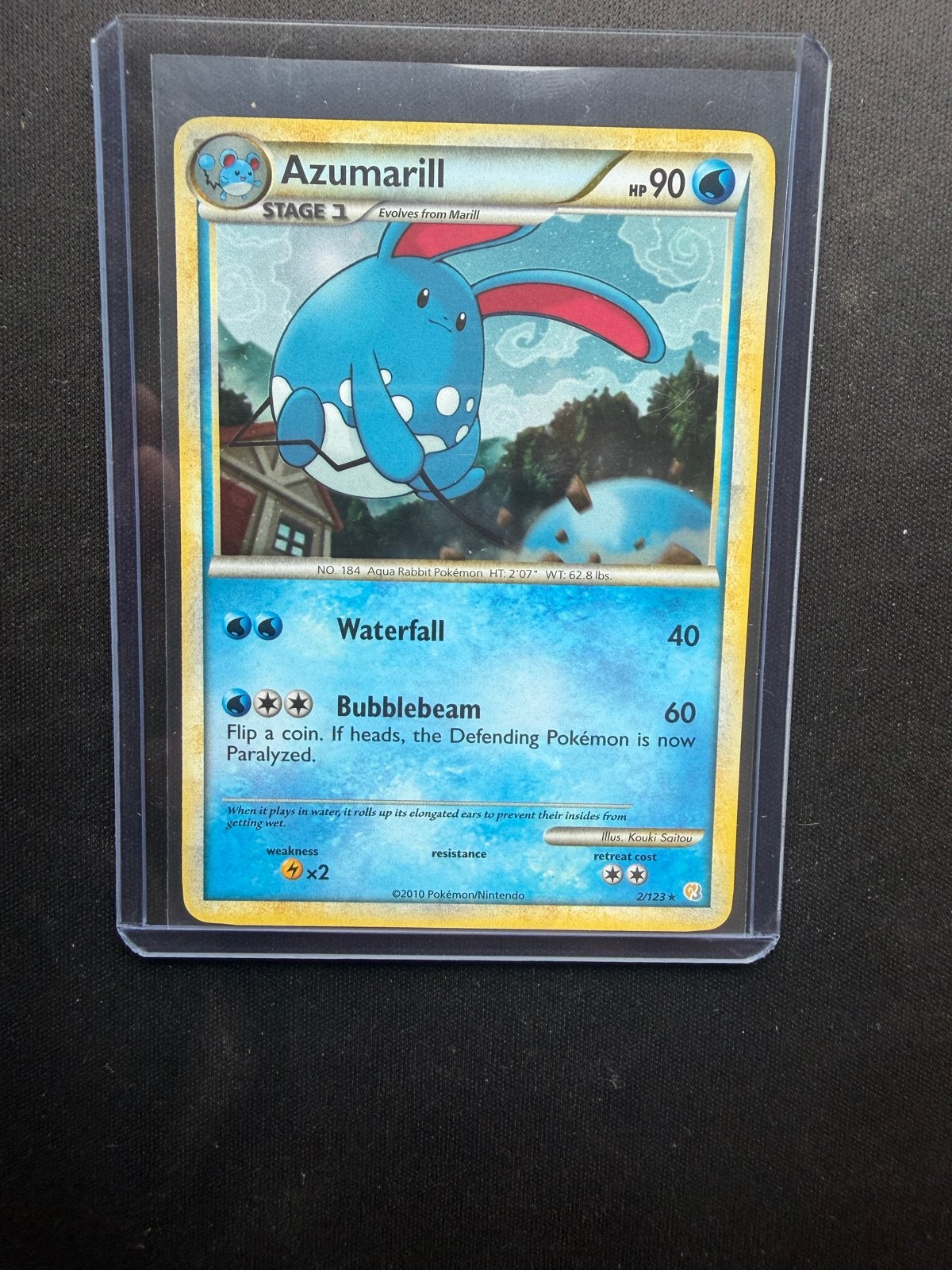 Azumarill 2/123, Ophalen of Verzenden, Zo goed als nieuw, Losse kaart, Foil
