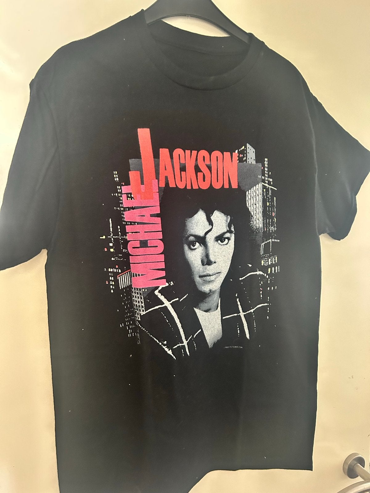 Vintage Michael Jackson Bad Tour '88 T-shirt, Ophalen of Verzenden, Zo goed als nieuw, Overige maten, Zwart