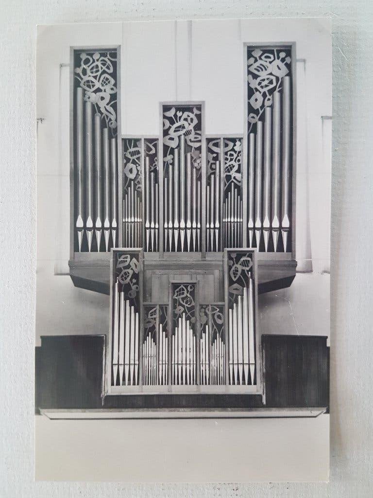 Reclamekaart Orgel Gereformeerde Gemeente Dirksland, Ophalen of Verzenden, 1960 tot 1980, Ongelopen, Noord-Brabant