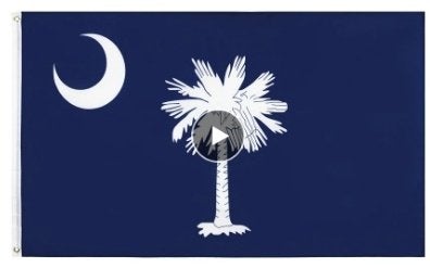 SOUTH CAROLINA State Flag American Vlag ca 90 x 150 cm., Ophalen of Verzenden, Nieuw