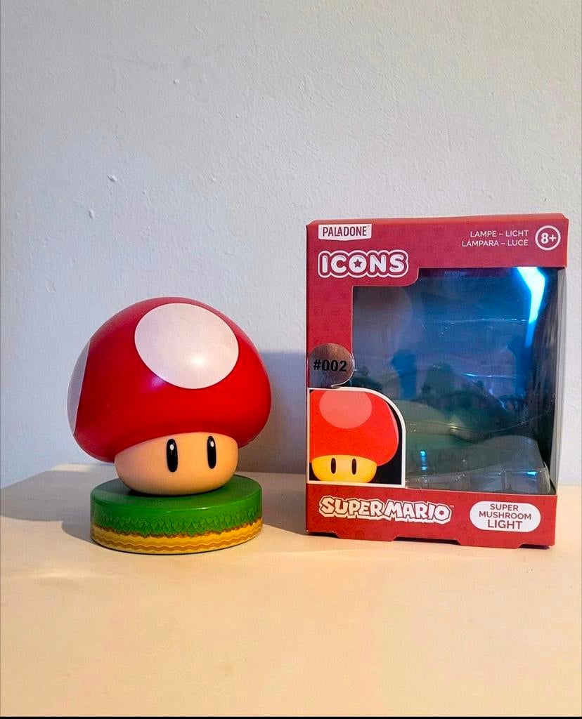 Super Mario Super Mushroom Light - Paladone Icons, Ophalen of Verzenden, Zo goed als nieuw, Gaming, Super Mario, Nintendo, Verzamelobject