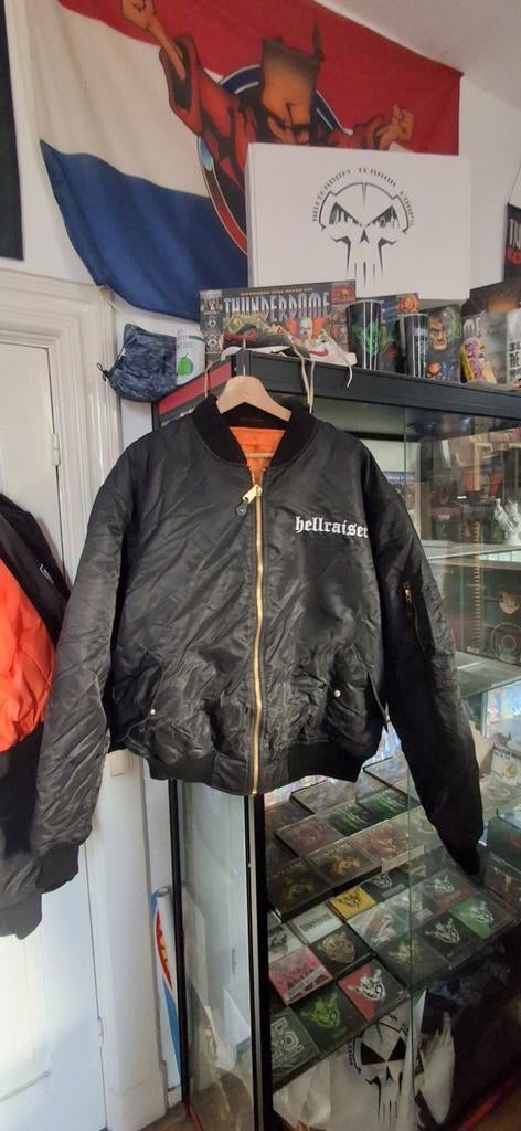Hellraiser Bomberjack Zwart XXL - Vintage Hardwear, Kleding | Heren, Jassen | Zomer, Zwart, Maat 56/58 (XL), Hardwear, Ophalen of Verzenden