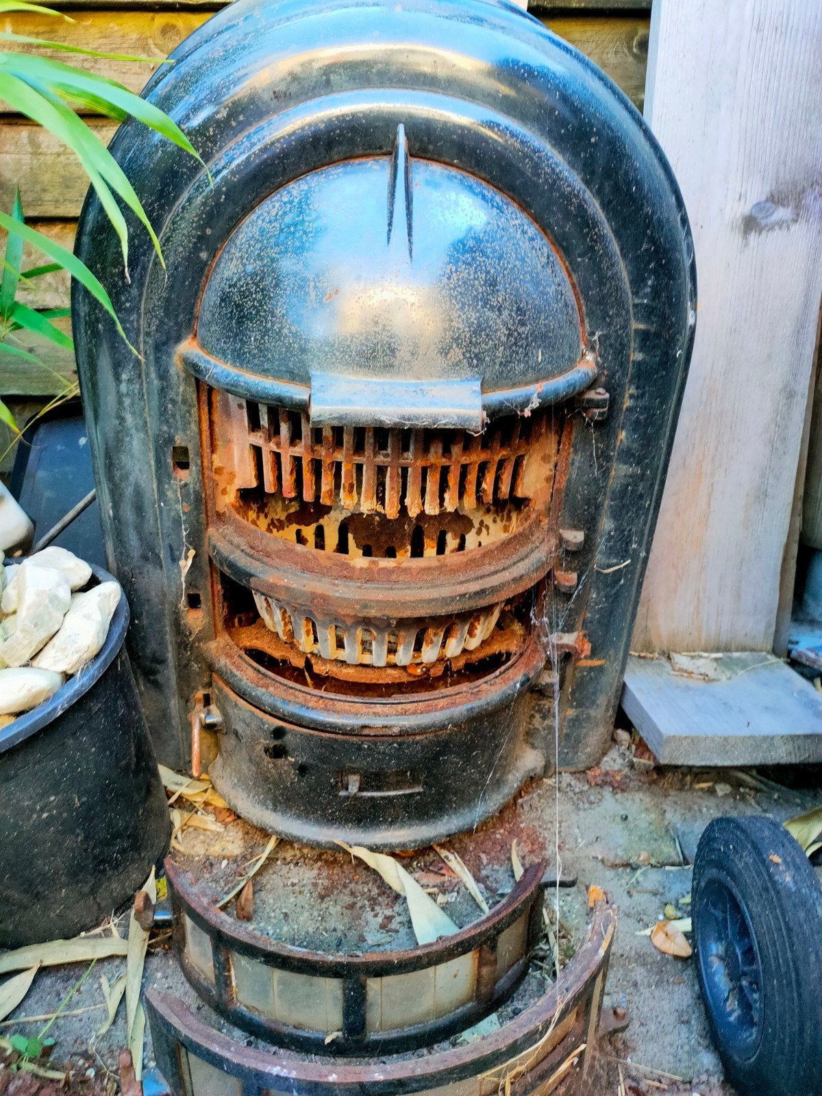 Oude kolen kachel., Ophalen of Verzenden, Gebruikt, Hout, Houtkachel