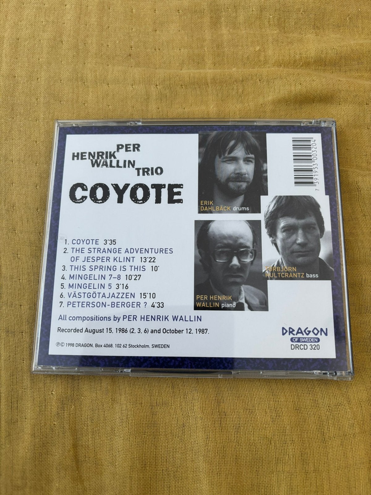 Per Henrik Wallin Trio - Coyote, Cd's en Dvd's, Ophalen of Verzenden, Zo goed als nieuw, Jazz, Album