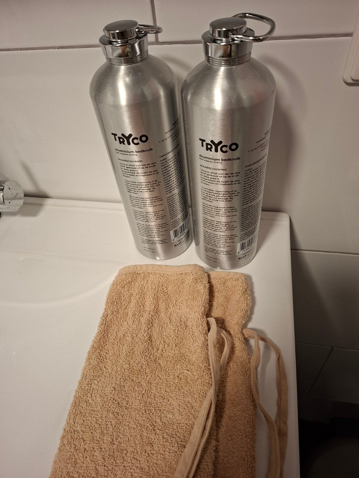 2x babykruik debkruik tryco met 2 kruikenzakken, Ophalen of Verzenden, Zo goed als nieuw, Overige typen, Overige merken