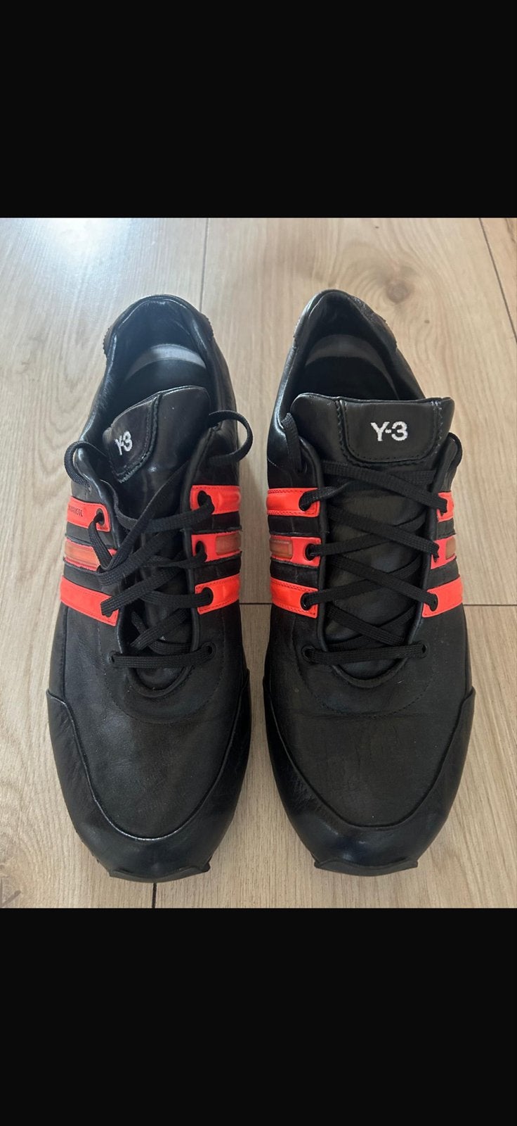 Y-3 Adidas Yohji Yamamoto Sneakers Zwart/Oranje, Verzenden, Gedragen, Zwart, Sneakers of Gympen