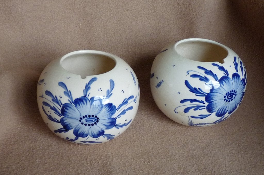 blauwe gemberpotten jaren 50/60 gemberpot, Antiek en Kunst, Ophalen of Verzenden