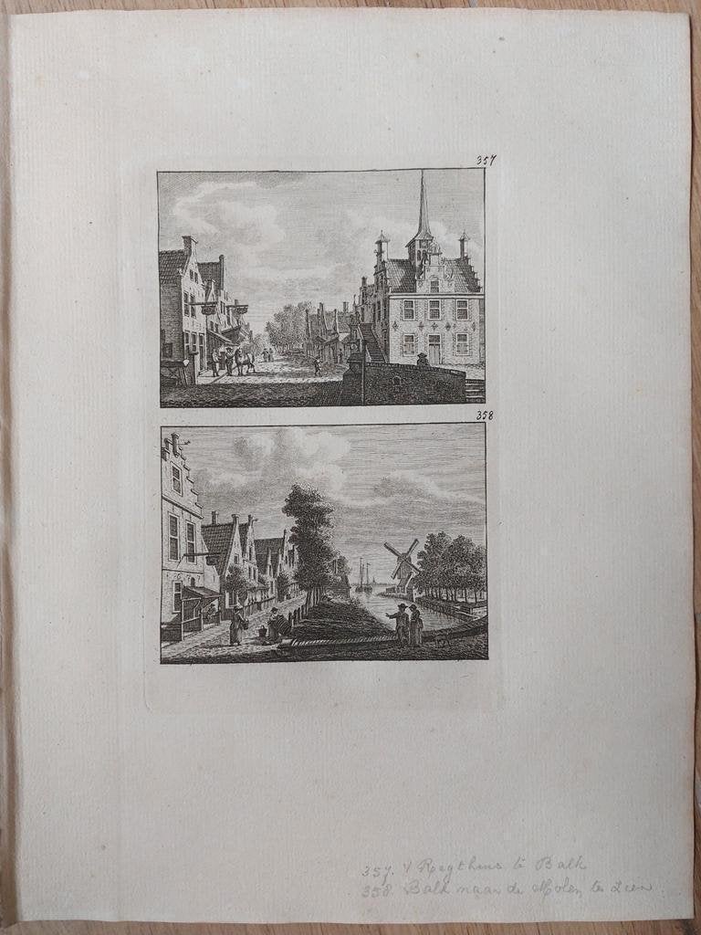 357-358 / Rechthuis en molen Balk Friesland Unieke uitgave, Ophalen of Verzenden