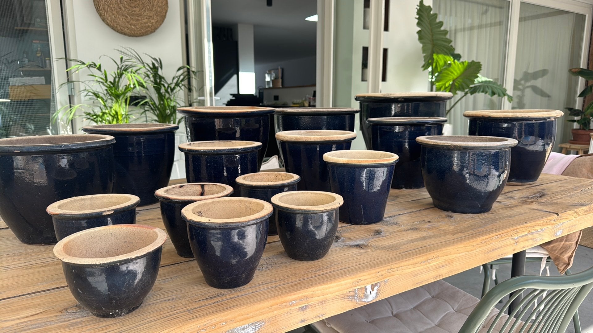 Oud hollandse terracotta potten, vorstbestendig., Tuin en Terras, Ophalen, Rond, Zo goed als nieuw, Tuin