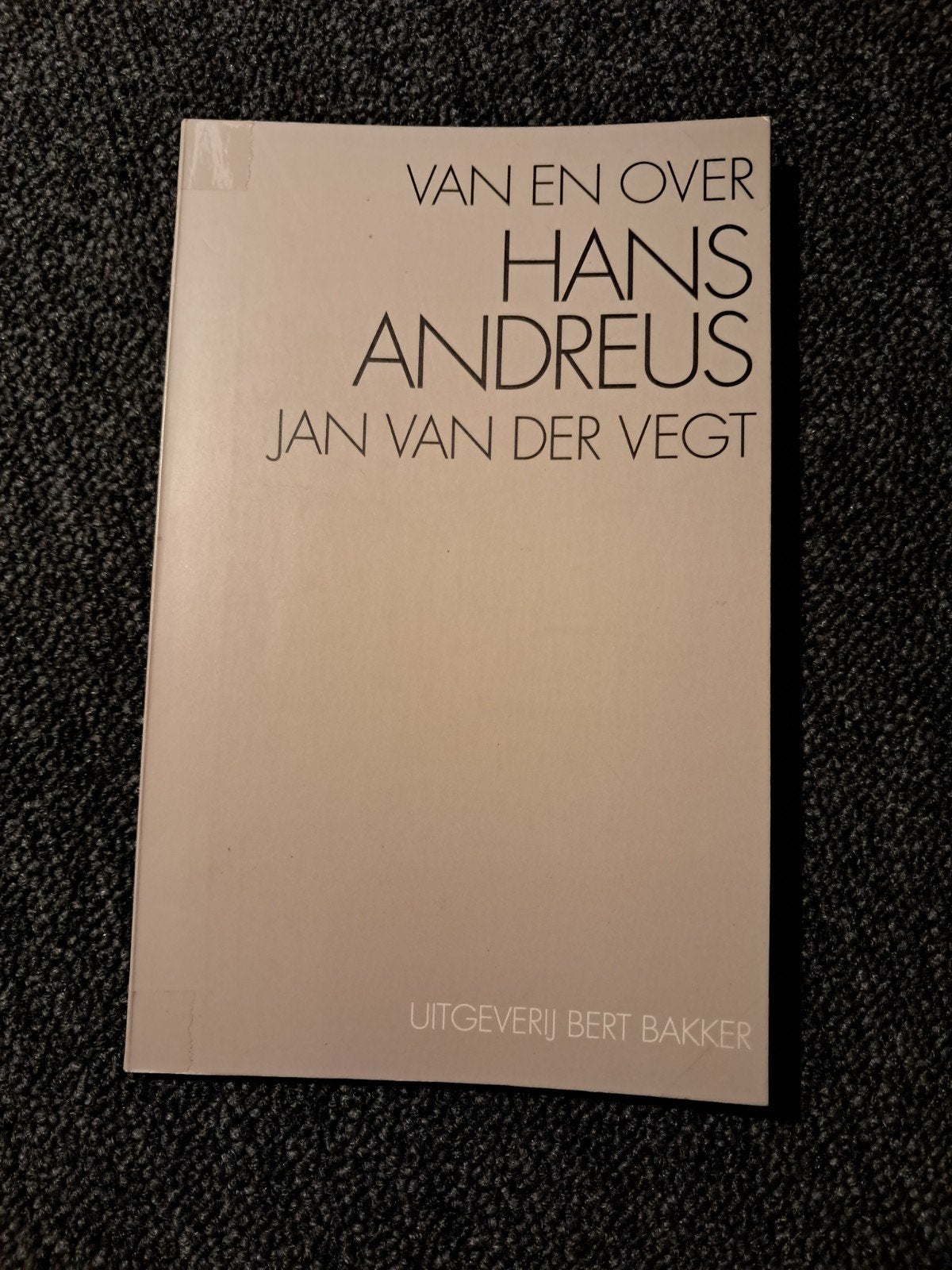 Van en over Hans Andreus - Jan van der Vegt, Ophalen of Verzenden, Gelezen, Jan van der Vegt, Overige