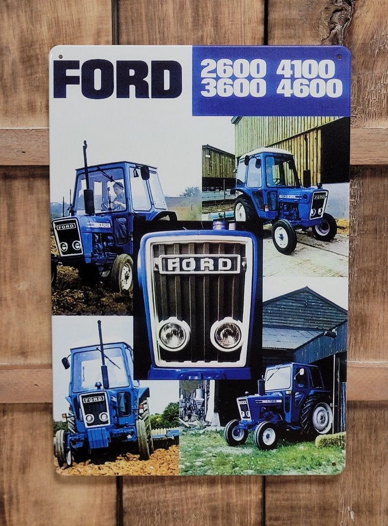 Ford 2600 3600 4100 4600 tractor reclamebord van metaal deco, Reclamebord, Info@deconoord.nl, Deco Noord, Nieuw