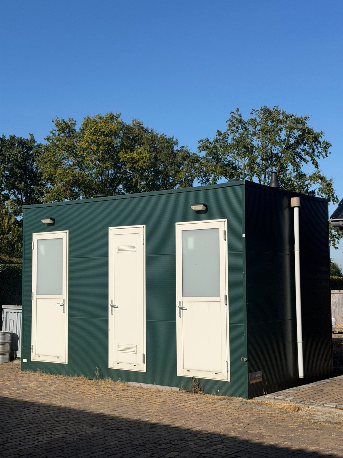 Mobiele Sanitairunit / Douche- & Toiletcontainer 5x3m, Ophalen, Zo goed als nieuw